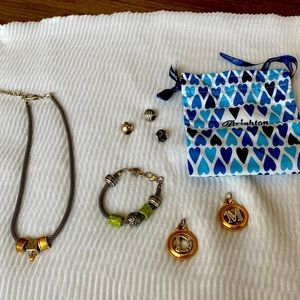 Lot of Brighton Necklace,Bracelet and several charms.